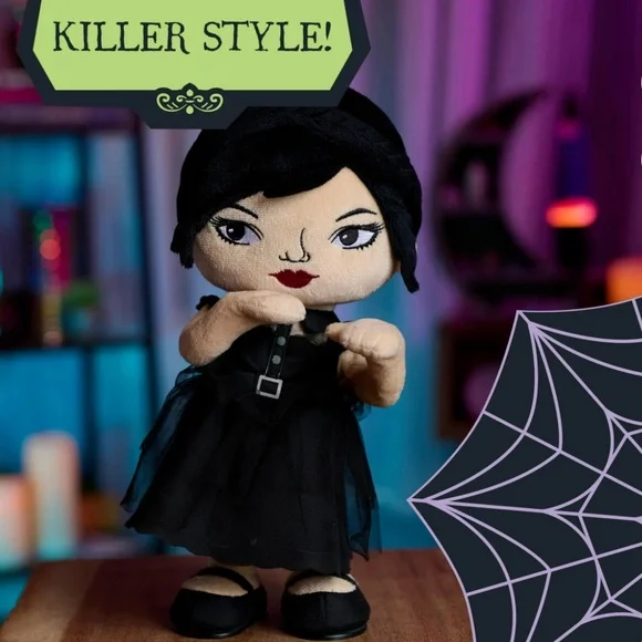 WEDNESDAY ADDAMS Dancing Wednesday Plush Doll - Picture 10 of 12